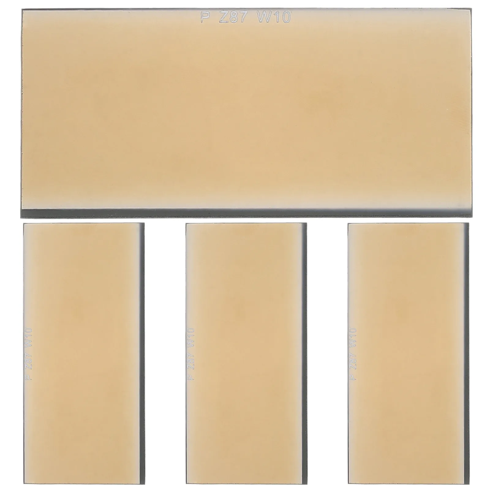 4Pcs Gold Welding Lens Glass Hardened Filter Plate for Welding Hood Shade Replacement High Light Transmission Durability