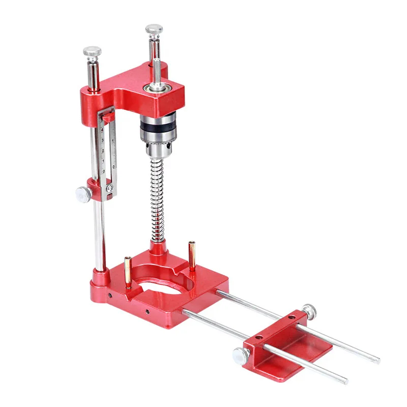 

Woodworking Drill Locator Drill Punch Locator Holder Drill Guide Fixture Aluminum Alloy Drilling Locator Woodworking Tool