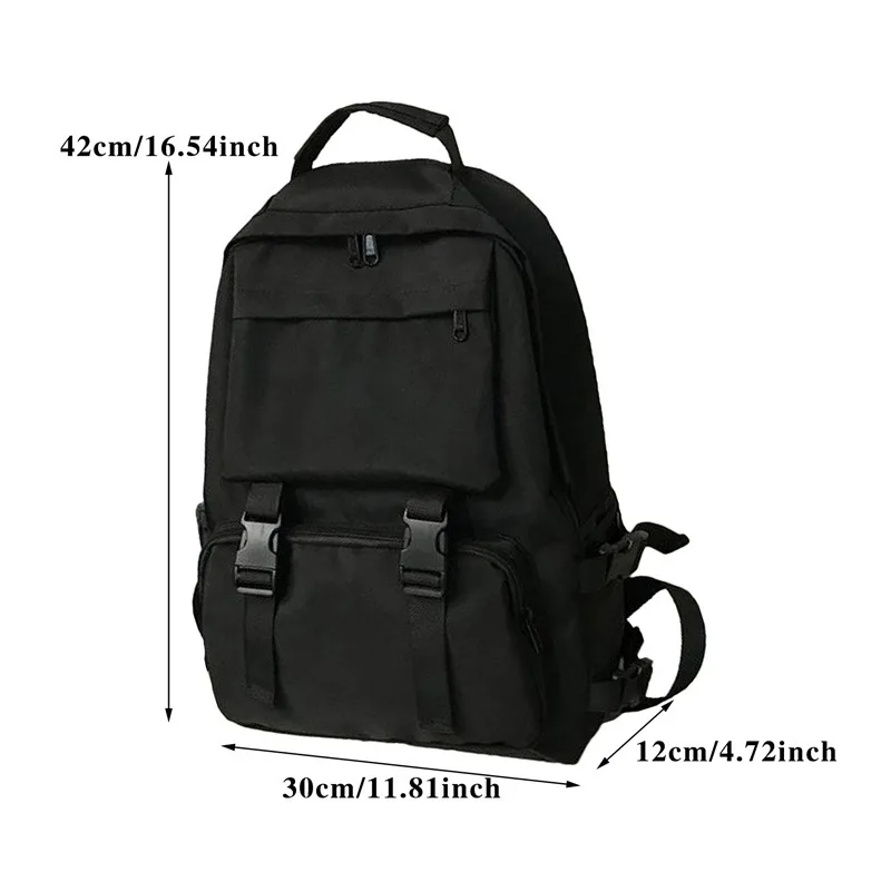 Simple Backpacks Large Capacity Travel Bag Solid Harajuku Student schoolbag Backpack Women Man bag Unisex High Street