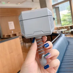 3D Cute Cartoon Silicone Soft Earphone Case For Airpods Pro Hammer Bluetooth Earphone Charging Box Cover For Airpods 1/2/3 2021