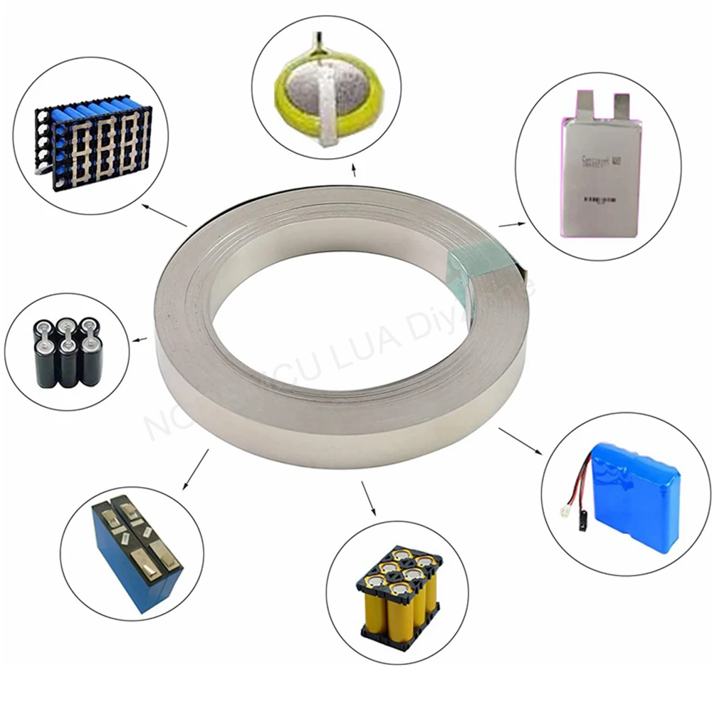 1 Roll 5M/10M 18650 Li-ion Battery Nickel Strip Plate Nickel Plated Steel Belt Connector Spot Welding Machine Battery Welders