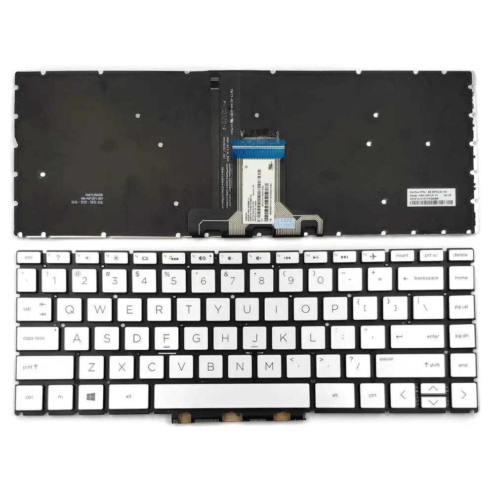 

New for HP Pavilion x360 14-CE 14-CE0000 14-CE1000 14-CE1053WM 14-CE1058WM Laptop Keyboard Backlit Silver US