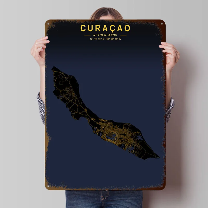 Cura??Ao Island Map… - image