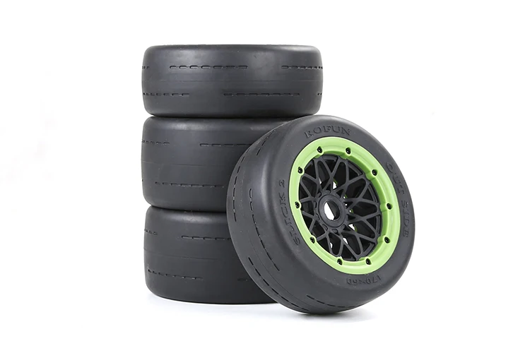 HPI Baja 5R 5B 스포츠 1/5 킹 모터 버기용 24mm Hex가 장착된 Rovan On-Road Racing 슬릭 타이어