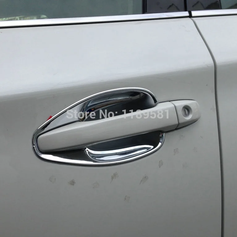 

For Subaru Outback 2015 2016 2017 ABS Chrome Door Bowl Trim Car Accessories Stickers