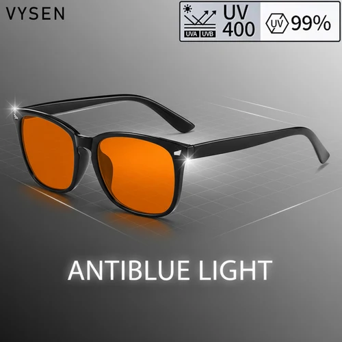 Imagen 1 del producto Gafas de protección contra luz azul para leer el sueño, lentes rojas para hombres y mujeres, marca de lujo, filtro para juegos de ordenador, gafas de protección UV400, 2025