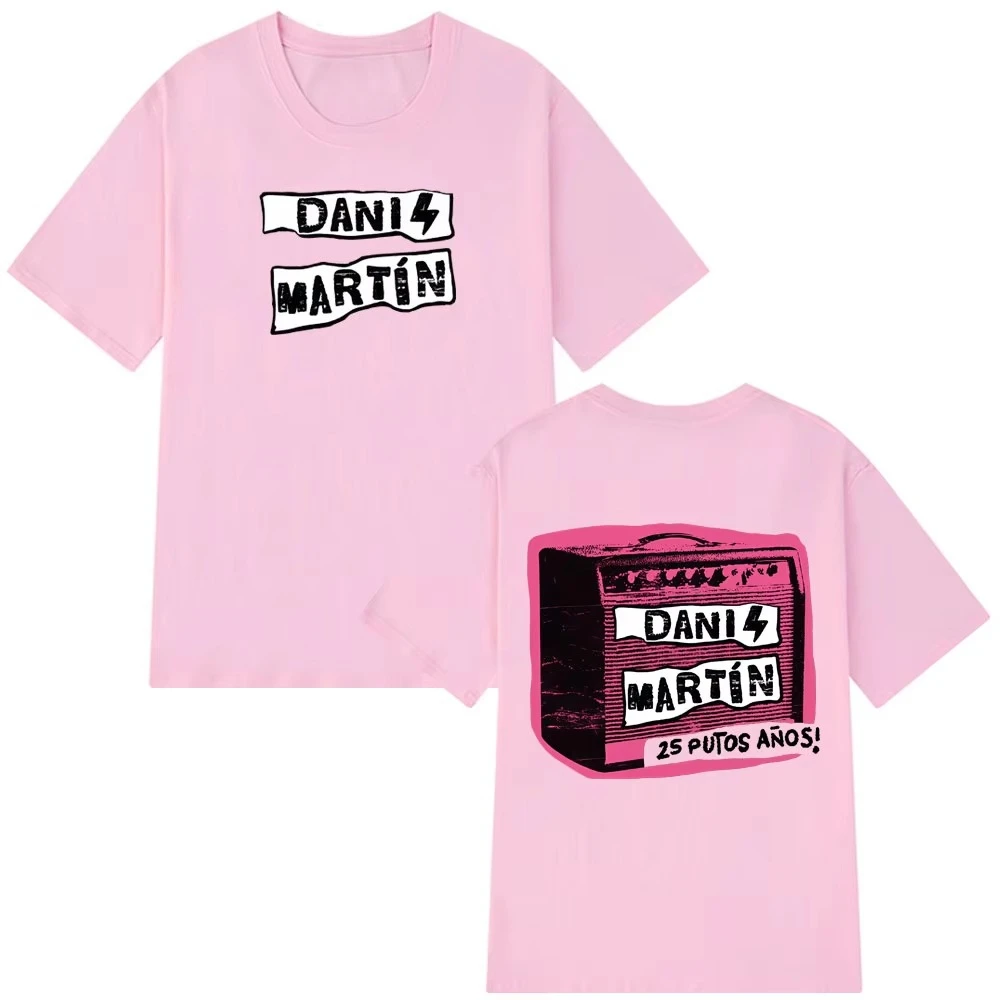 2026 Neues Dani Martín 25 Jahre Print T-Shirt für Männer und Frauen, Oversized, Baumwolle – Detail 5
