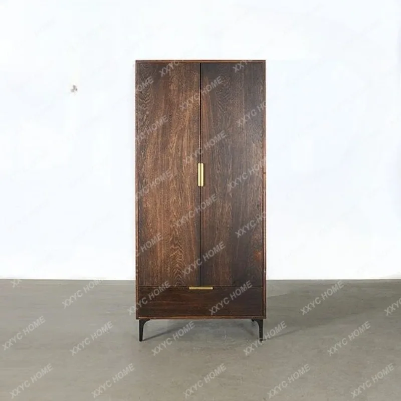 XXFactory Direct  Double Door Adult Wardrobe Metal Light Luxury Oak  Old Locker