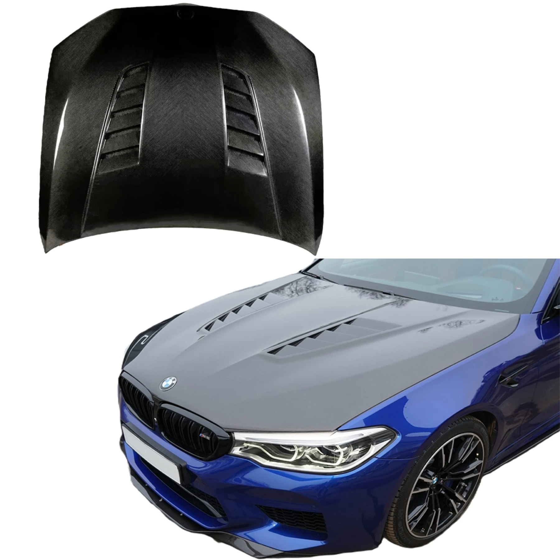 F90 Carbon Fiber Hood Carbon V Style Carbon Fiber Front Hood Bonnet Factory Direct Sale For BMW F90 M5 G30 5 Series Refit