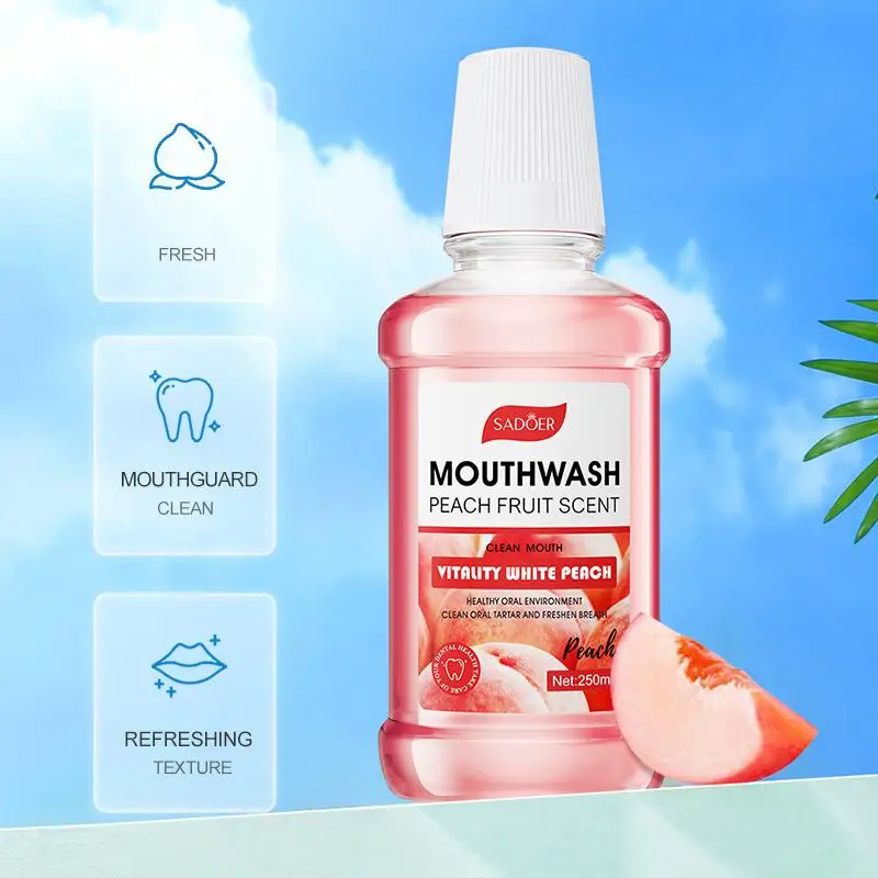

Peach Mint Pulling Oil Mouthwash Alcohol-free Care Teeth Whitening Dropshipping Mouth Scraper Health Breath Tongue Fresh L1O6