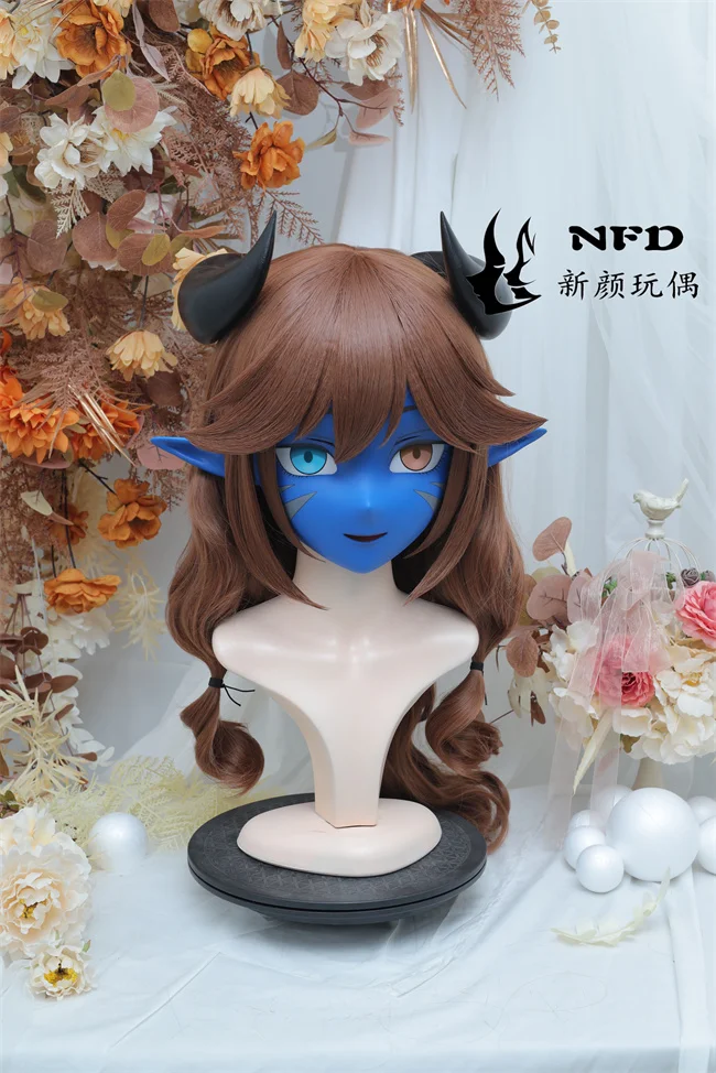 Masque de Cosplay Kigurumi en Résine, Tête Complète, Super Douce, 600, D021