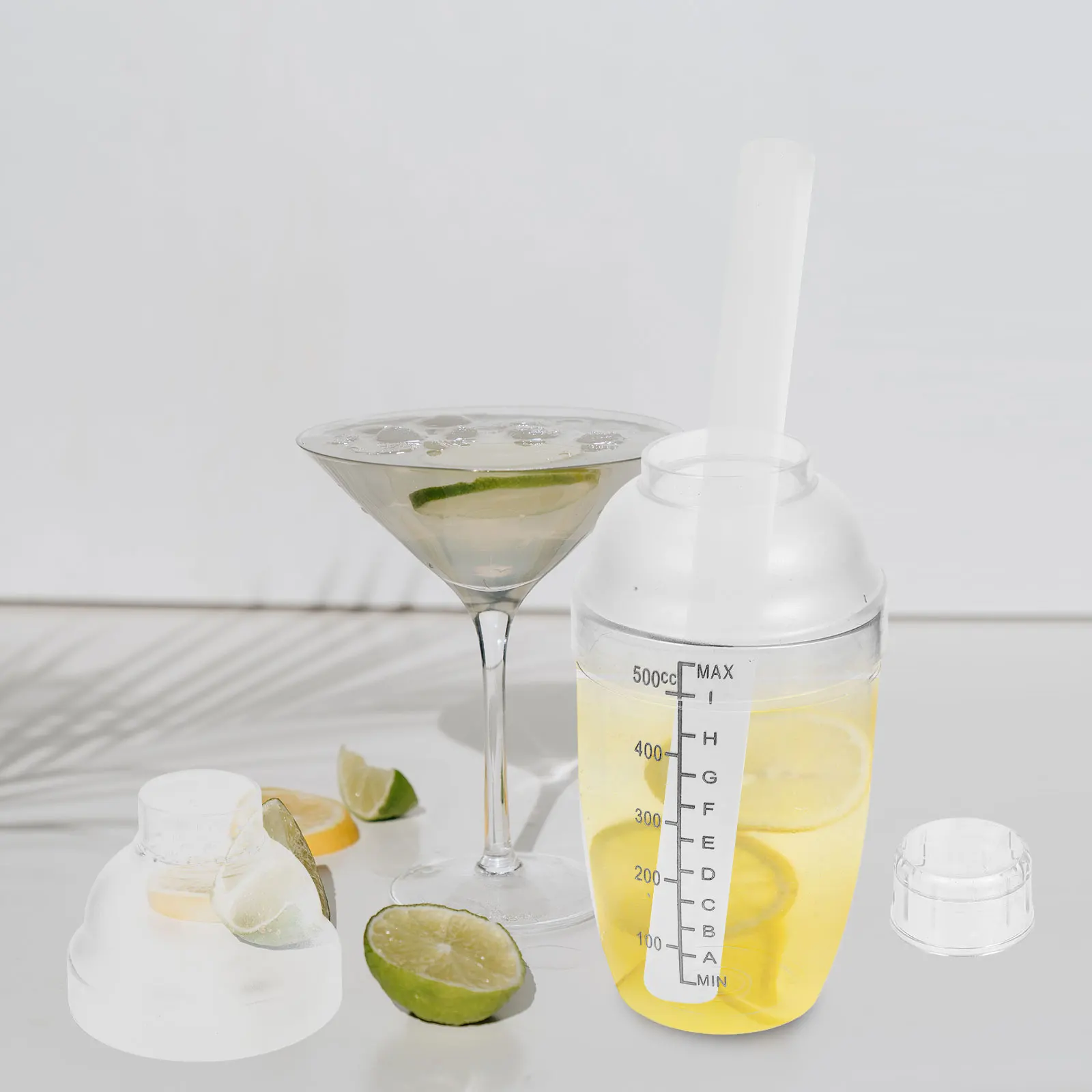 

Pp Lemon Tea Shaker Set Transparent Kit Cocktail Hand Bartender Accessories Espresso Tool Drink Empty
