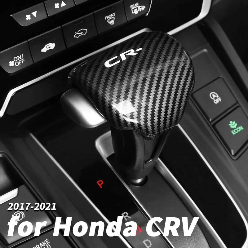 Car Gear Lever Cover Shifter Gear Shift Knob Gear Head Cover Sticker For Honda CRV CR-V 5th 2017 2018 2019 2020 2021 Accessories