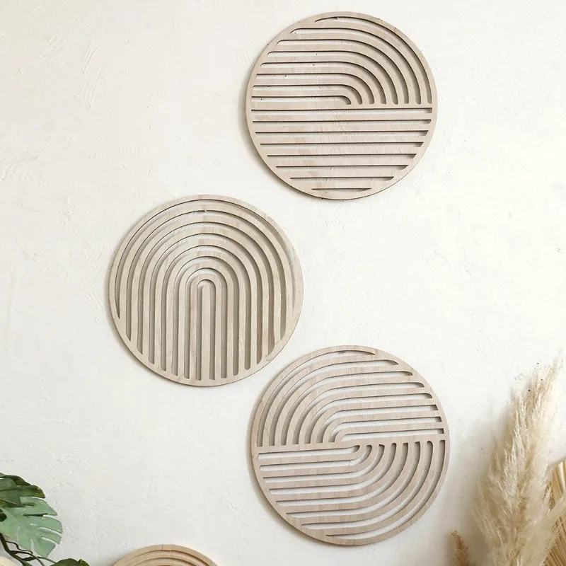 3 teile/satz Europäischen Amerikanischen Einfache Stil Holz Hohl Hintergrund Wand Dekoration Hause Wohnzimmer Wandbehänge