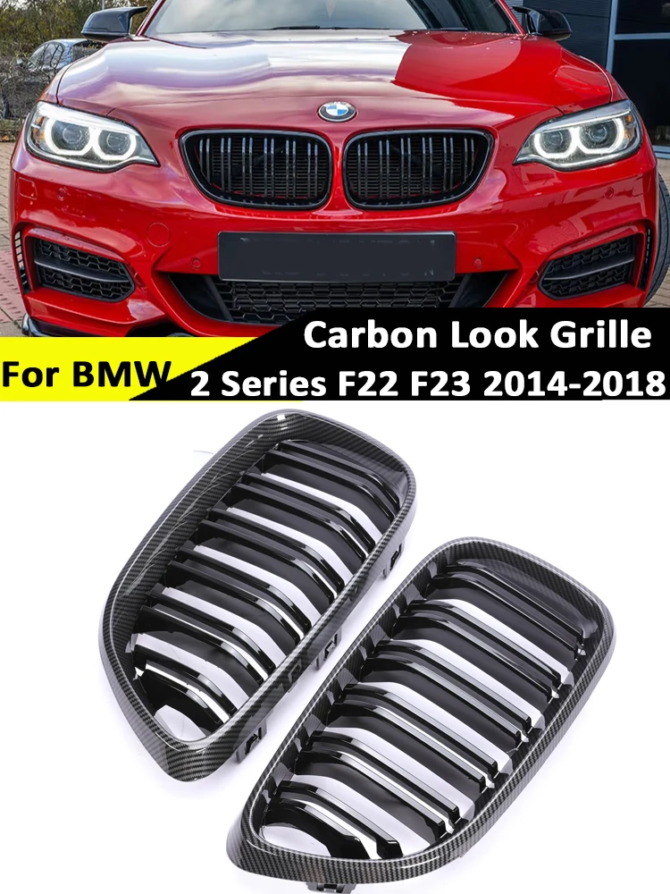 

Chrome Black Multi Color Grill Cover Fender Side Shadowline Facelift Racing Grille For BMW 2 Series F22 F23 2014-2020 Auto Parts