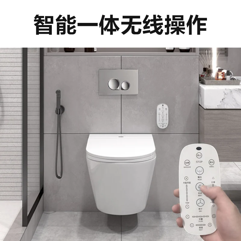 Toilette elettrica intelligente sospesa a parete con serbatoio nascosto moderno con telecomando