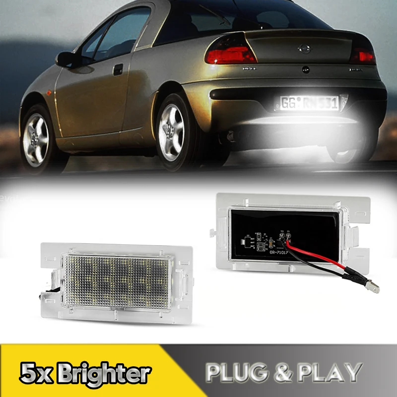 1Pcs Canbus LED License Plate Lights For Opel Tigra A Omega B Chevrolet Celta Prisma Car Rear Number Plate Lamps OEM#90566899