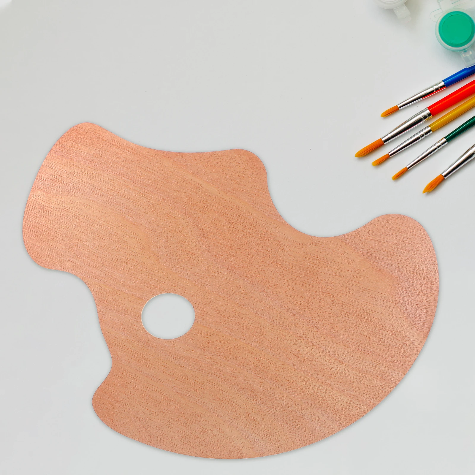 

Oil Painting Palette Artist Mixing Tray Hand Held Wooden Thumb Hole Ergonomic Acrylic Watercolor