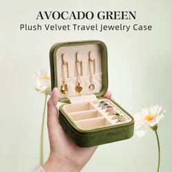 TAIMY High Quality Velvet Mini Vintage Travel Portable Girl Custom Logo Jewelry Box Jewelry Gifts Packaging Storage Case