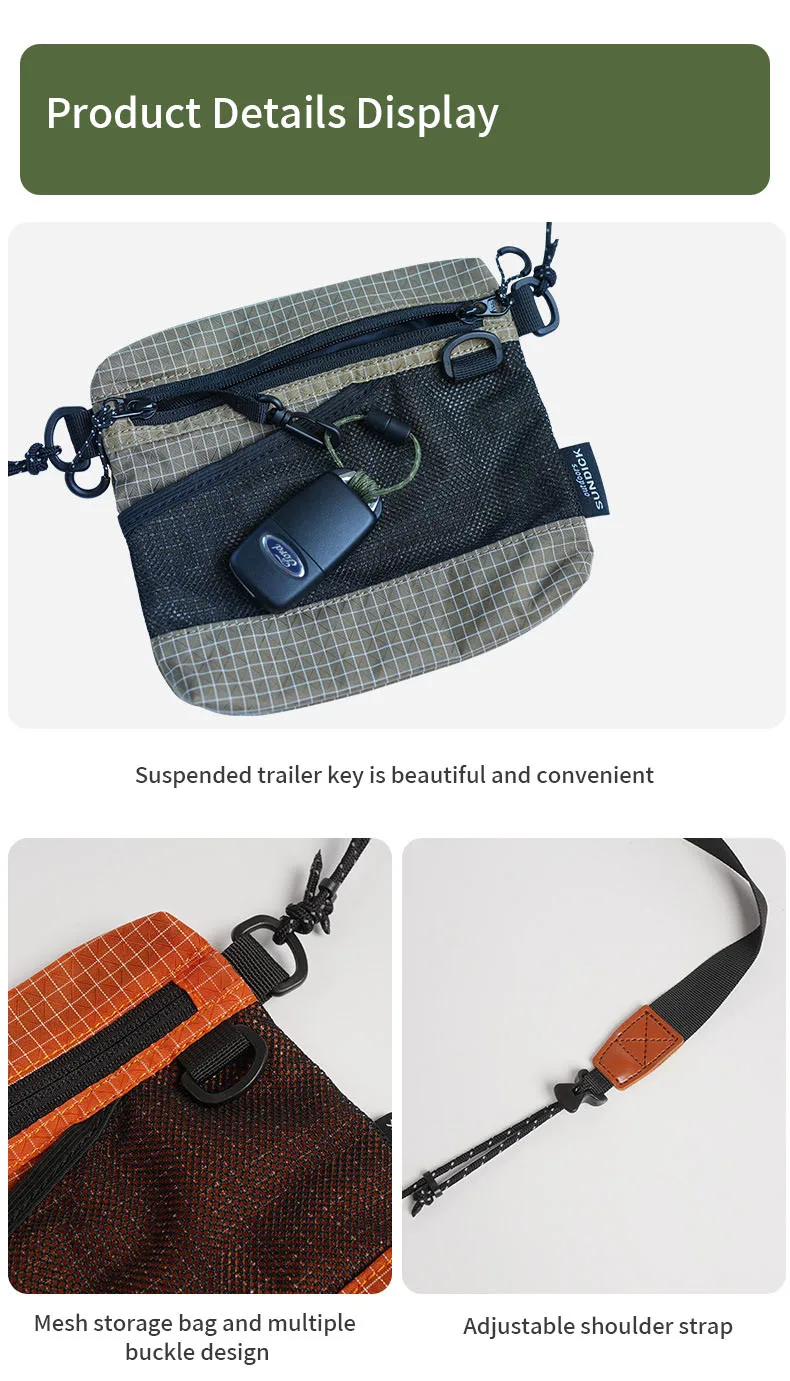 Outdoor-Reisetasche mit Einzelschultergurt, Erhältlich in 6 Farben, Kann Diagonal Getragen Werden, Leichtgewichtig, zur Aufbewahrung Kleiner Gegenstände – Detail 8