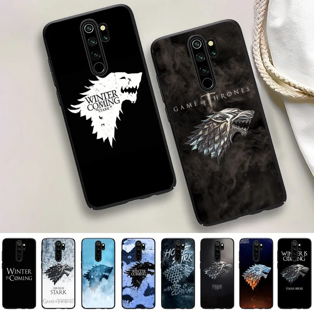 W-Winter C-Coming Stark Phone Case For Redmi 5 6 7 8 9 10 Plus Pro 6 7 8 9 A GO K20 K30 K40 Pro Plus F3 Fundas