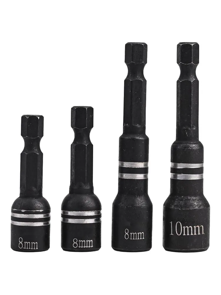 4pcs Magnetic Socket Set Steel Hex Sockets Sleeve Pneumatic Screwdriver Tool DIY Auto Parts Woodworking Drill Bit Adapter