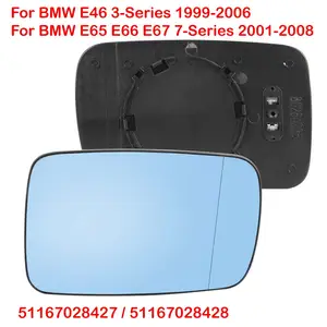 For BMW 7 Series 2001 hotsell to 2008 Wing Mirror Glass LEFT HAND uk Passenger Side 130 Door