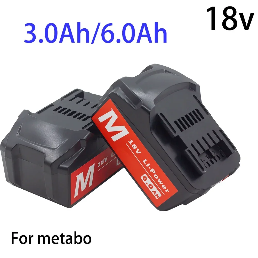 18V 3.0Ah/6.0Ah 18650 lithium-ion battery for metabo wireless power tools for BS18 LT SB18 LT SSD18 LT SSW18 tool battery