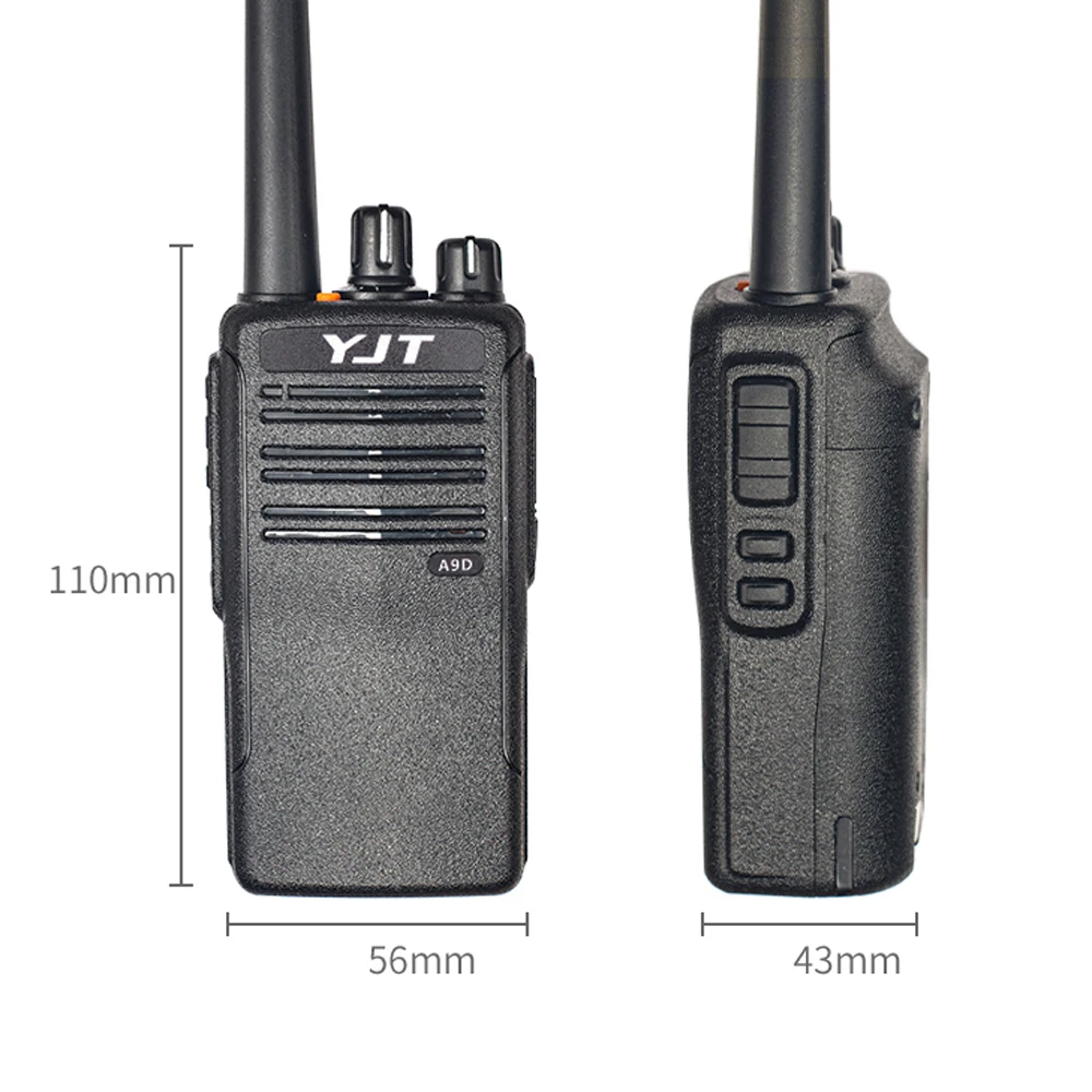 YJT A9D 5W UHF Talkie Walkie Profesional 5km Walkie Talkie Long Range Walkie-Talkies For Security Guard