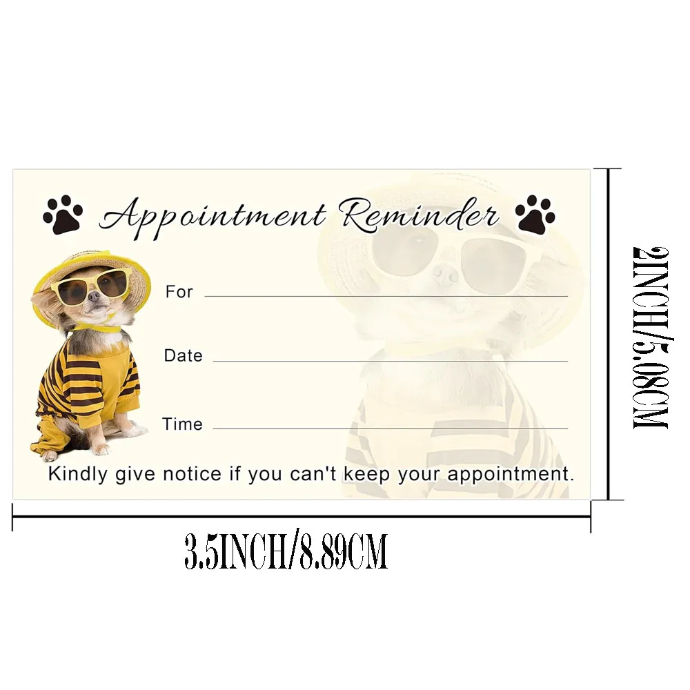 Pet Grooming Groomers Appointment Reminder Cards Customer Information Pet Grooming Cards 2x3.5