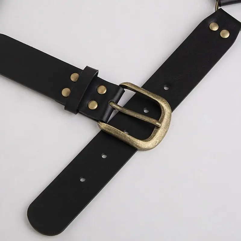 

39BB Adult Waist Belt with Embossed Pattern PU Leather Belt for Fashion Enthusiasts