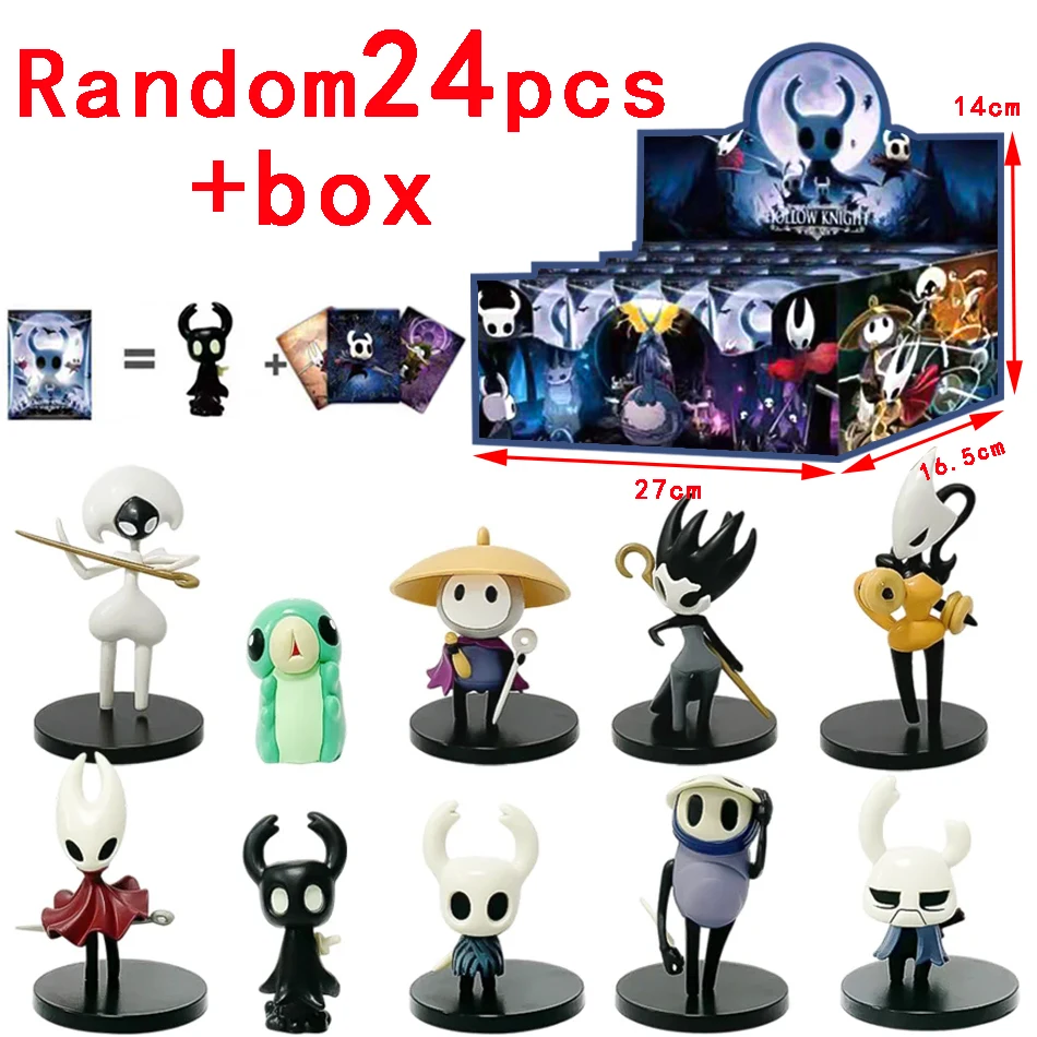 

Anime Random 2-24PC Hollow Knight Style Figure Blind Box Cute Doll Model Statue Collectible Toy Birthday Gift for Children Adult