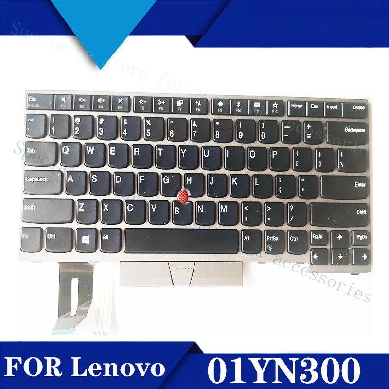 

A+01YN300 For Lenovo Thinkpad E480 T480S E490 L380 L490 Silver Frame Keyboard