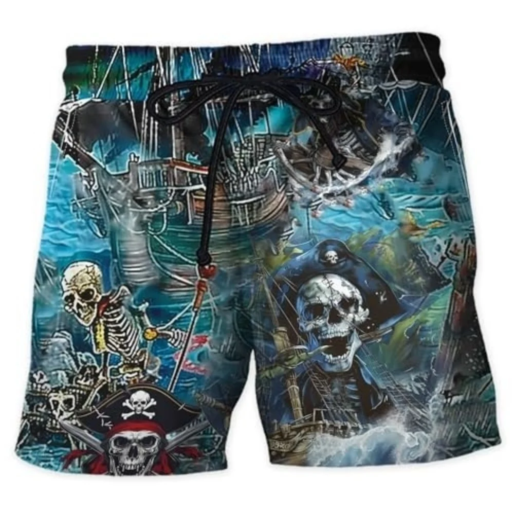 

Trendy Dark Anime Print Casual Shorts Loose Drawstring Summer Home Outdoor Sports Shorts Fashion Teen Men's Pants