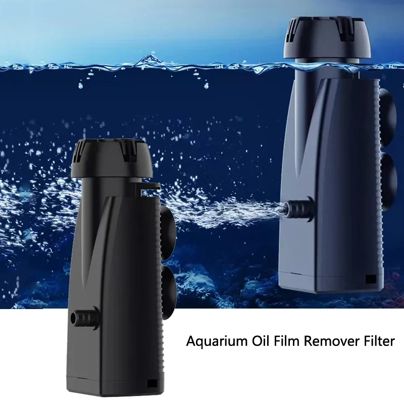 3W 220~240V Aquarium Surface Oil Skimmer Filter Mute Auto Oil Film Processor Remove Tool for Aquarium Fish Tank Water Filtration