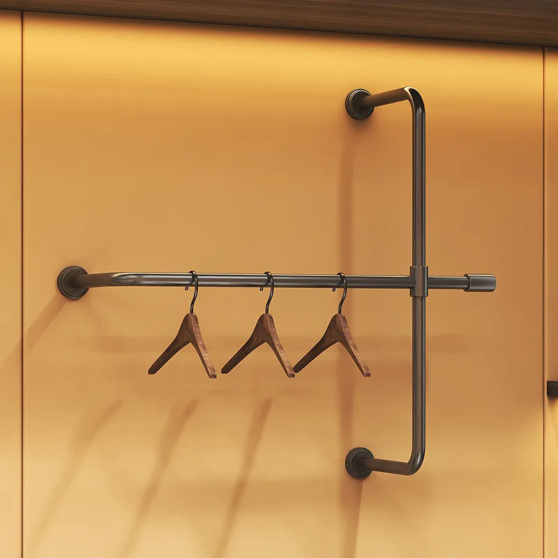 Stainless steel electroplated black titanium All season hotel  bathroom hanger on wall drying rack hanger small coat
