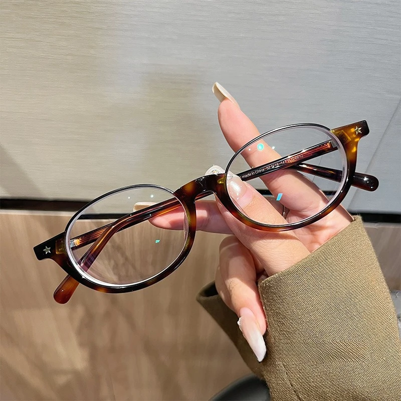 

Модная полуоправа, дизайн, кошачий глаз, овальная ацетатная оправа для очков для мужчин и женщин, близорукость, пресбиопия, линзы по рецепту, очки