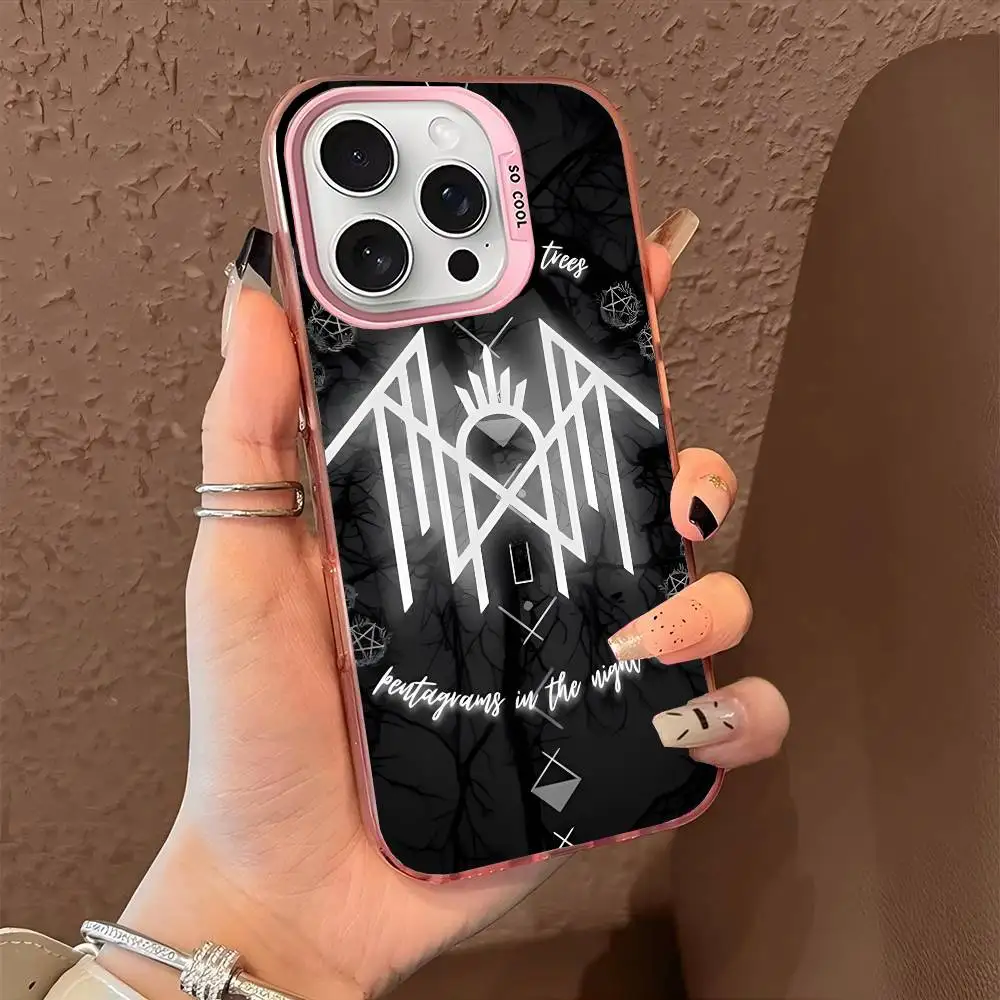 1 قطعة النوم الفرقة T-Token جراب هاتف آيفون 17 الهواء 16 15 14 13 12 11 برو ماكس زائد اللون للصدمات عودة الفضة كوف