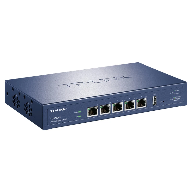 TP-Link TL-ST2005 5 Port 10G/Multi-Gig Unmanaged Ethernet Desktop Switch, Plug & Play, Sturdy Metal, Speed Auto-Negotiation