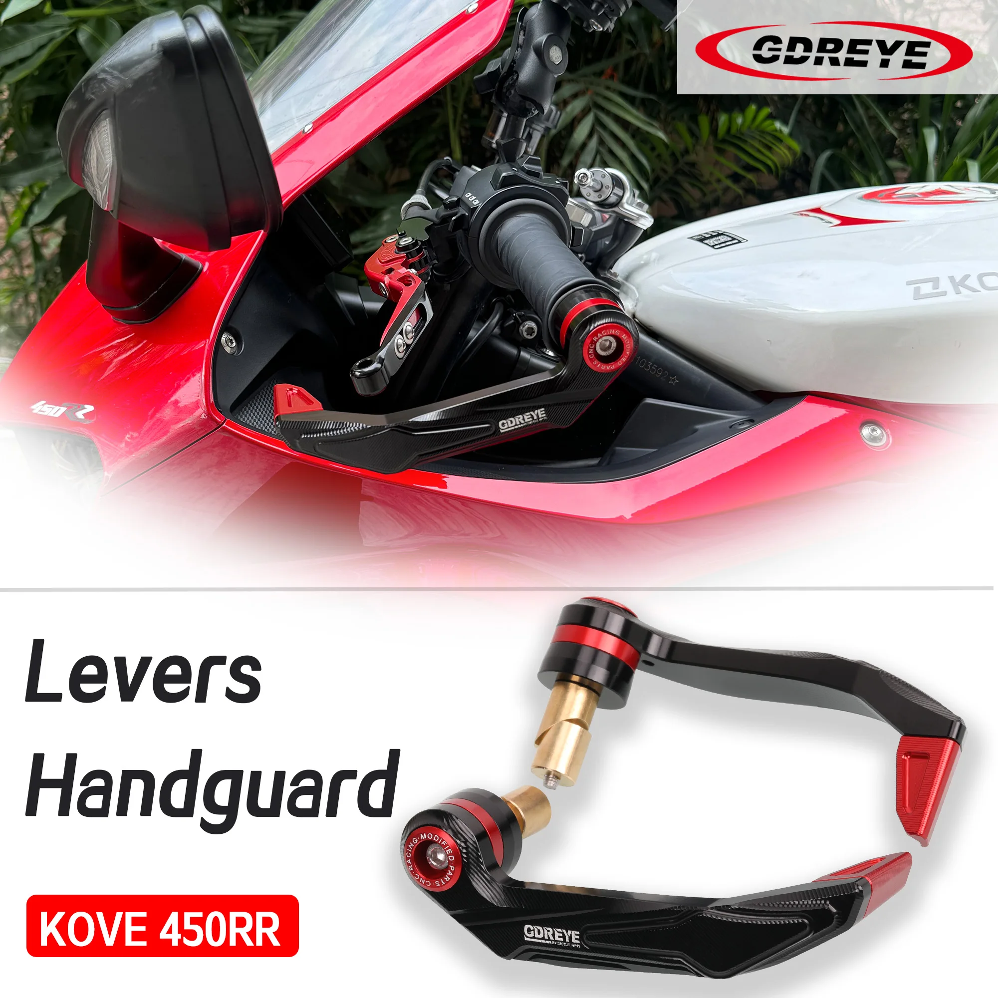 

For KOVE 450RR 450 RR 450R R Motorcycle CNC Aluminum Handlebar Grips Guard Brake Clutch Levers Handguard Protect