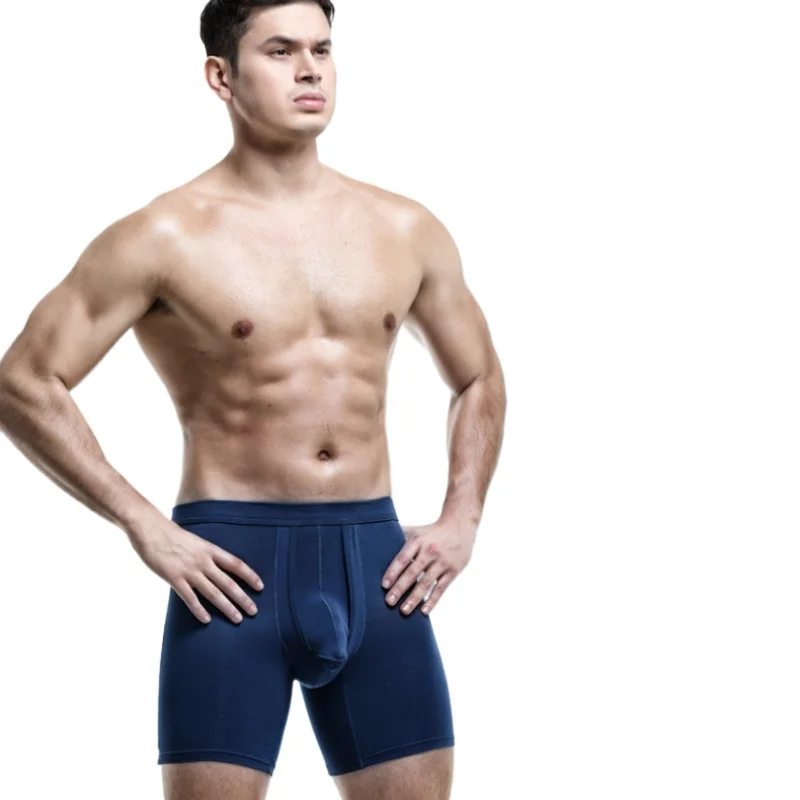 Men's Panties Bullet Separation Pouch Boxers Anti-Wear Legs Large Size Breathable Running Underwear High Waisted Underpants