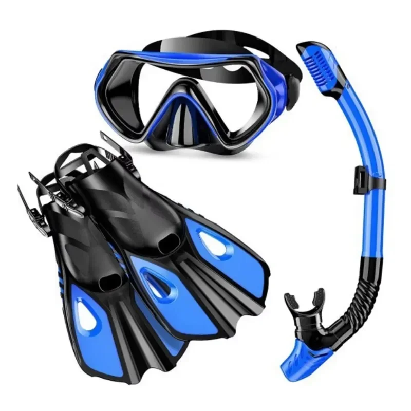 Color Swimming Dive Set Water Sports Use Diving Equipment Swimming Fin Mask Snorkel