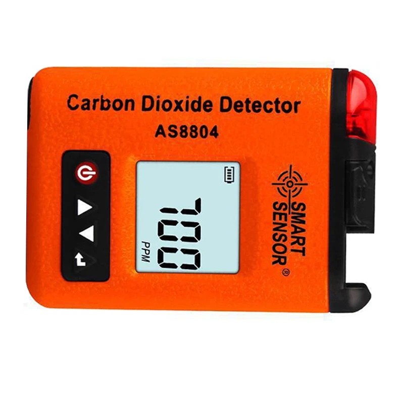 SMART SENSOR AS8804 Mini Draagbare Clip-on Digitale Kooldioxide Detector CO2 Gas Concentratie Tester