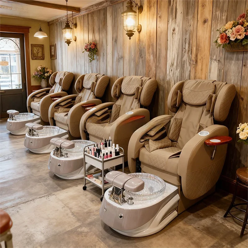 

High End Comfortable Electric Reclining Luxury Massage Pedicure Chair For Beauty Salon
