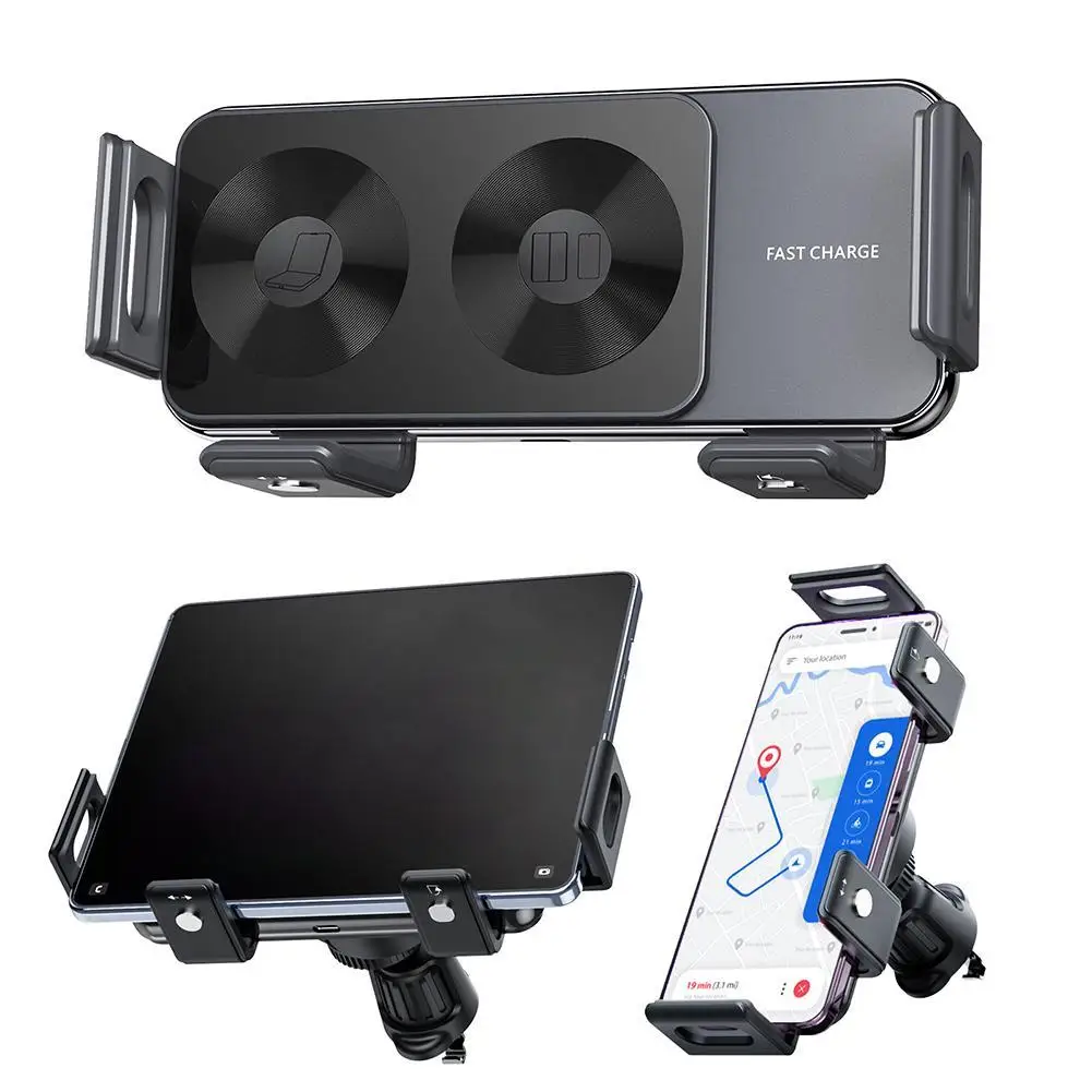 

Wireless Fast Charging Suction Cup Auto Phone Holder Universal Car Smart Angle Air Conditioner Vent Phone Base