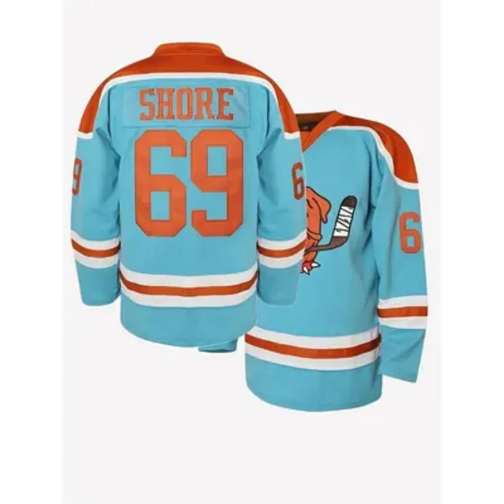 Shoresy Shore 69 Sudbury Blueberry Bulldogs Hockey Jersey V-Neck T-Shirts Unisex Casual HipHop Streetwear Fashion Tee