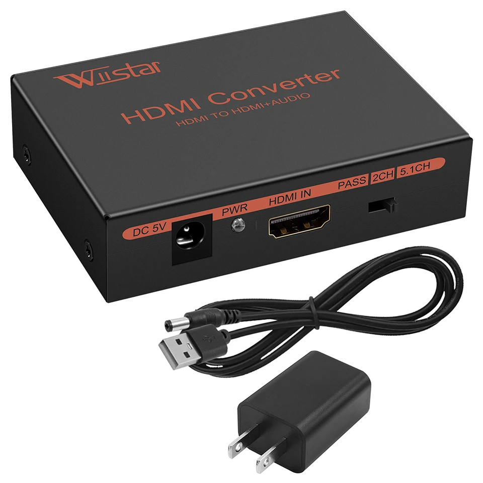 Imagem -06 - Hdmi para Hdmi Extrator de Áudio Divisor de Vídeo Conector Adaptador r l e Suporte de Áudio Spdif 2.1 5.1ch