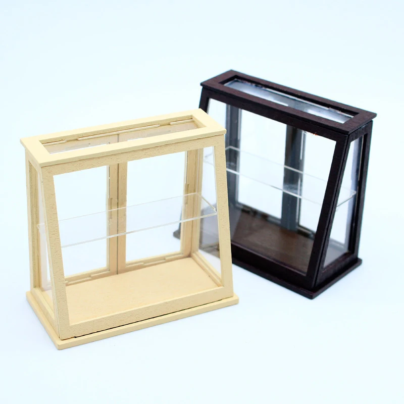 1:12 Dollhouse Miniature Display Cabinet Cake Cabinet Mini Bread Rack Cupboard Storage Shelf Model Kitchen Furniture Decor Toys