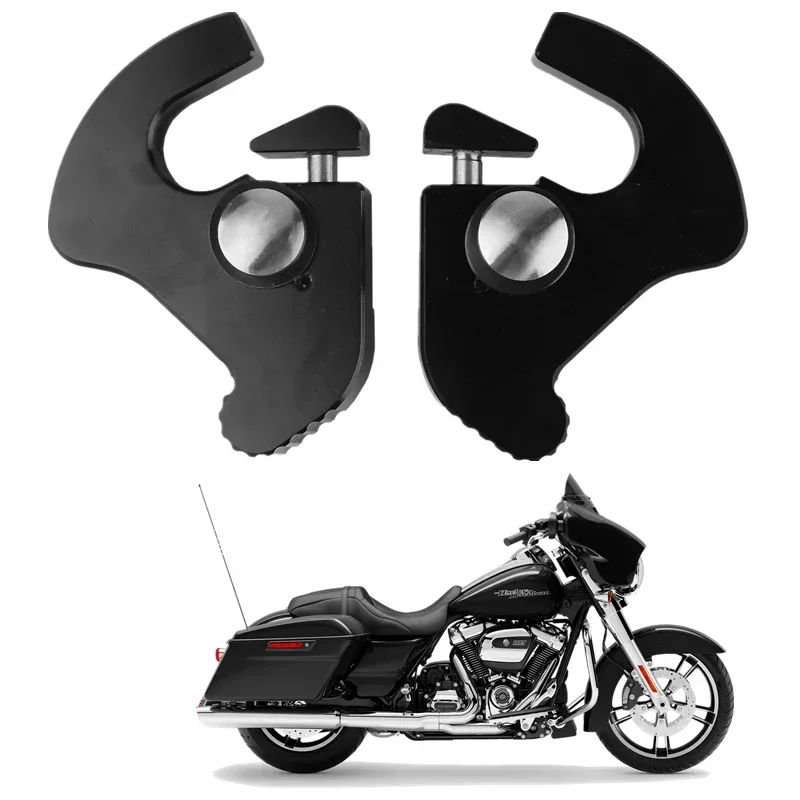 For Harley Touring Electra Street Glide Softail Road King Fat Boy Motorcycle Detachable Rotary Sissy Bar Rack Docking Latch Kit