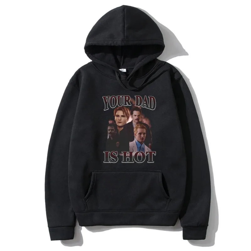 Your Dad Is Hot Twilight Charlie and Carlisle Print Hoodie M Long Sleeve Hooded Sweatshirts Unisex Cool Casual Streetwear Y2K